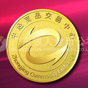 2015年3月定制　中經(jīng)商品交易中心純金徽章、萬達(dá)金銀中心千足金徽章