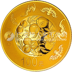 2016吉祥文化金銀紀念幣8克圓形金質(zhì)紀念幣
