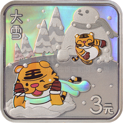 二十四節(jié)氣（光陰的故事）金銀紀念幣8克正方形銀質紀念幣